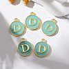 Golden Plated Alloy Enamel Charms X-ENAM-S118-05D-5