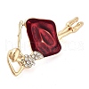 Zinc Alloy Crystal Rhinestone Brooches JEWB-I031-08B-2
