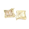 304 Stainless Steel Pave Natural Quartz Crystal Pendants STAS-V003-04G-05-2