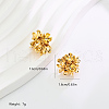Brass Flower Stud Earrings IF6641-1-4