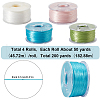 SUNNYCLUE 4 Rolls 4 Colors Special Coated Polyester Beading Threads for Seed Beads OCOR-SC0001-08C-2
