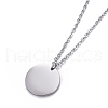 Non-Tarnish 304 Stainless Steel Cable Chains Pendant Necklaces NJEW-F267-15P-2