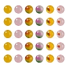 90Pcs 6 Style Spray Painted Glass Beads GGLA-YW0001-10-2