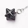 Chakra Natural Dyed & Heated Black Agate Dowsing Pendulums G-F516-01K-3