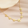 Daisy Flower 304 Stainless Steel Chain Necklaces FS-WGEC3D7-02-2