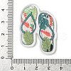 Printed Transparent Hawaii Theme Acrylic Pendants OACR-S045-02D-3