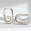 Fashionable S925 Sterling Silver Rectangle Hoop Earrings YL1493-2-2