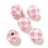 Printed Wood European Beads WOOD-G022-13N-1