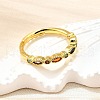 Adjustable Brass Micro Pave Cubic Zirconia Finger Rings for Women RJEW-H247-15G-2