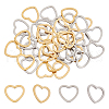 Globleland 40Pcs 2 Colors 201 Stainless Steel Linking Rings STAS-GL0001-05-1