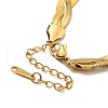 304 Stainless Steel Interlocking Herringbone Chain Bracelet for Men Women BJEW-H554-01G-3