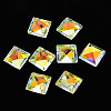 Electroplate Glass Charms EGLA-N006-021B-04-1