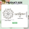 Fingerinspire 12Pcs 1-Hole Alloy Shank Buttons BUTT-FG0001-29-2