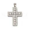 Brass Micro Pave Cubic Zirconia Pendants KK-K355-46P-1