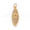 Brass Micro Pave Clear Cubic  Zirconia Pendants KK-D532-08G-2
