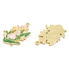 Rack Plating Alloy Enamel Pendants FIND-A040-03G-01-2