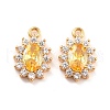 Real 18K Gold Plated Brass Micro Pave Cubic Zirconia Charms ZIRC-Z023-04A-NR-2