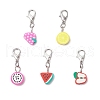 Mixed Fruit Theme Handmade Polymer Clay Pendants Decorations HJEW-JM03225-2
