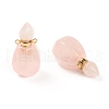 Faceted Natural Rose Quartz Pendants G-H252-B04-2