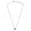 TINYSAND Rhodium Plated 925 Sterling Silver Rhinestone Pendant Necklace TS-N396-CP-3