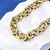 304 Stainless Steel Byzantine Chain Bracelets for Women Men BJEW-R018-22G-01-5