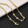 Brass Oval Link Chain Bracelets for Women Men BJEW-F494-04G-5