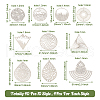 Fashewelry 40Pcs 10 Style 201 Stainless Steel Filigree Pendants STAS-FW0001-26-12