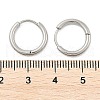 Tarnish Resistant 304 Stainless Steel Hoop Earrings EJEW-P177-P-07-3
