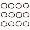 12Pcs 12 Constellations Wenge Wood and Natural Lava Rock Beads Stretch Bracelets BJEW-JB11828-2