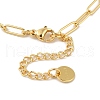 Rack Plating Brass Paperclip Chain Necklaces X-NJEW-Q348-01G-3
