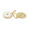 Brass Micro Pave Clear Cubic Zirconia Charms X-ZIRC-L091-079G-3