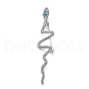 Snake Alloy Rhinestone Brooch Pins JEWB-Z034-04P-02-1