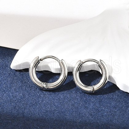 Tarnish Resistant 304 Stainless Steel Hoop Earrings EJEW-P177-P-13-1