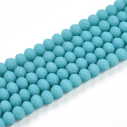 Frosted Oapque Glass Beads Strands EGLA-A034-P3mm-MD24-A-1