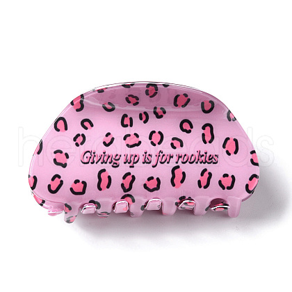 Leopard Print Pattern PVC Claw Hair Clips PHAR-M013-02H-1