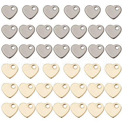 40Pcs 2 Colors 201 Stainless Steel Charms STAS-LP0001-36-1