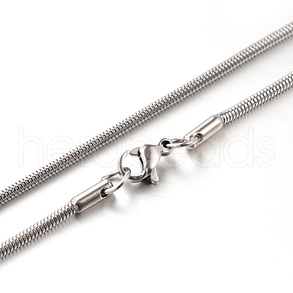 Tarnish Resistant 304 Stainless Steel Snake Chain Necklaces STAS-M174-005P-2.0-1