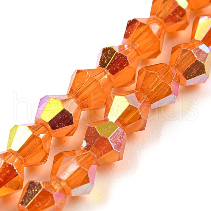 Baking Painted Transparent Glass Beads Strands GLAA-F029-TM6mm-04-1