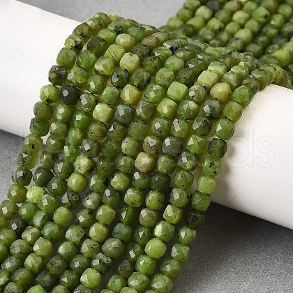 Natural Canadian Jade Beads Strands G-G259-C03-4x4mm-1