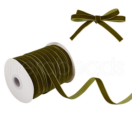 HOBBIESAY 1 Roll Single Face Velvet Ribbon SRIB-HY0001-08A-1