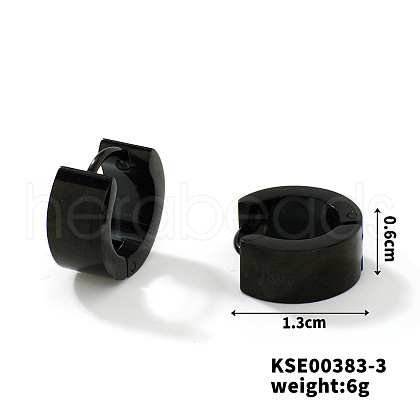 Fashionable Stainless Steel Mirror Polished Hoop Earrings for Hip-hop Street Style WQ4489-3-1