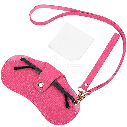 CREATCABIN 1 Set Portable Imitation Leather Eyeglass Cases AJEW-CN0002-45F-1