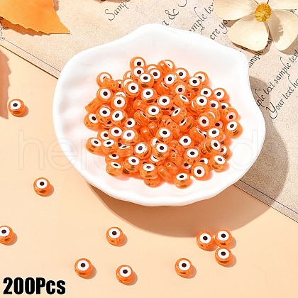 200Pcs Transparent Acrylic Beads TACR-YW0002-08J-1