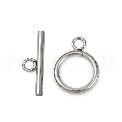 Stainless Steel Toggle Clasps STAS-C126-01B-P-1