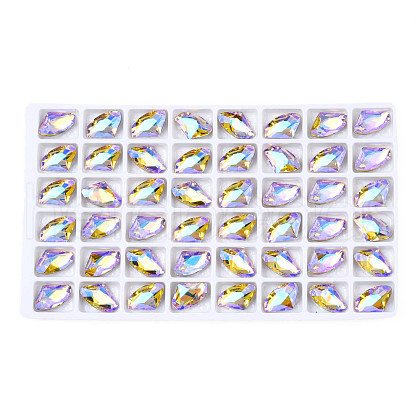 48Pcs Glass Rhinestone Cabochons MRMJ-N029-03-11-1