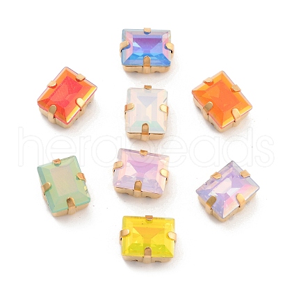 Rectangle Opal Sew On Rhinestones RGLA-G024-05A-G-1