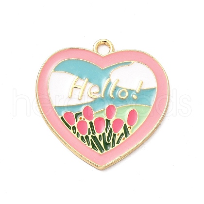 Alloy Enamel Pendants ENAM-E004-07G-1