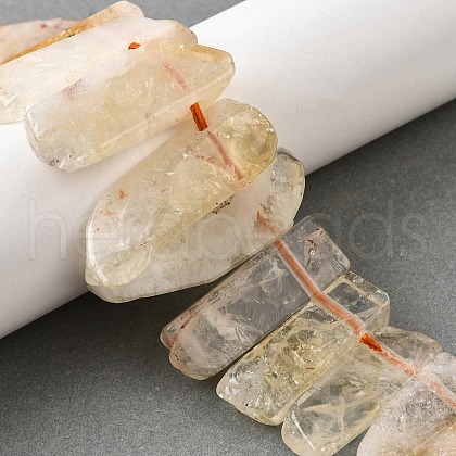 Natural Yellow Quartz Beads Strands G-S386-D22-1