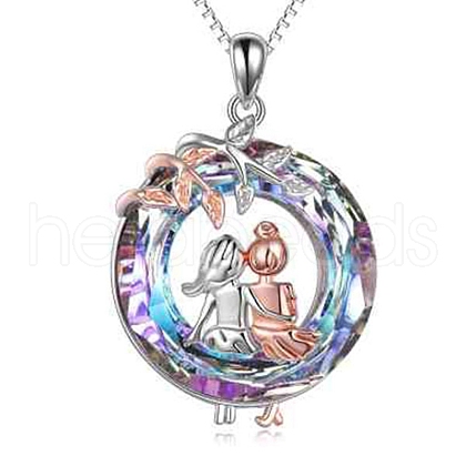 Alloy Rhinestone Pendants Necklace PW-WG02DFE-03-1