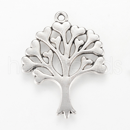 Tibetan Style Alloy Pendants X-TIBEP-Q064-44AS-RS-1